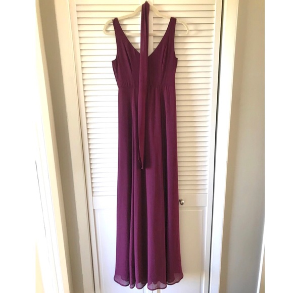 Show Me Your Mumu JENN MAXI DRESS ~ MERLOT CHIFFON - Picture 4 of 6